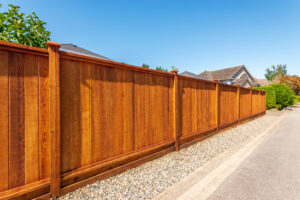 Fencing a new housing estate in North Wales